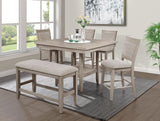 Fulton Gray Marble Top Counter Height Set