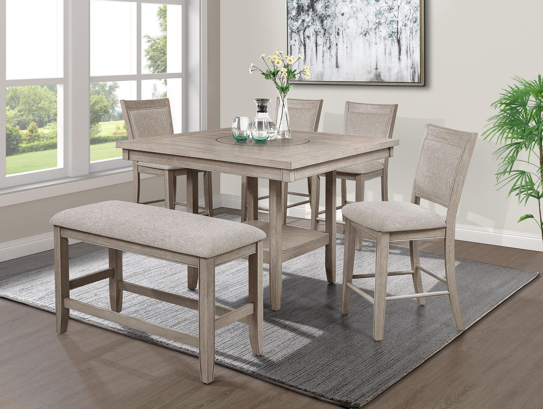 Fulton Gray Counter Height Set