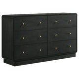Cavelle 6-drawer Dresser Cabinet Black