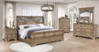 Ben Light Brown Sleigh Bedroom Set