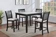 Salvador Light Gray Black Counter Height Set
