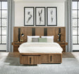 Terrace King Wall Panel Storage Bed Ash Brown