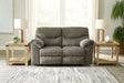 Alphons Putty Reclining Loveseat - Ella Furniture