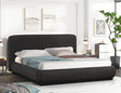 Annie Black Upholstered Platform Queen Bed