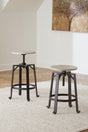 Karisslyn Whitewash/black Counter Height Stool - Ella Furniture