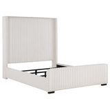 Natasha 69-inch Upholstered King Wingback Bed Cream