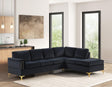 Vogue Black Velvet Sectional