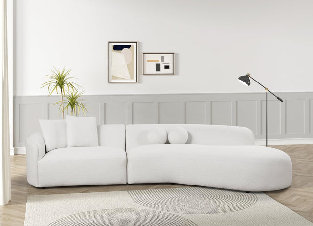 Mia Beige Boucle Sectional