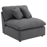 Hobson Upholstered Armless Chair Charcoal