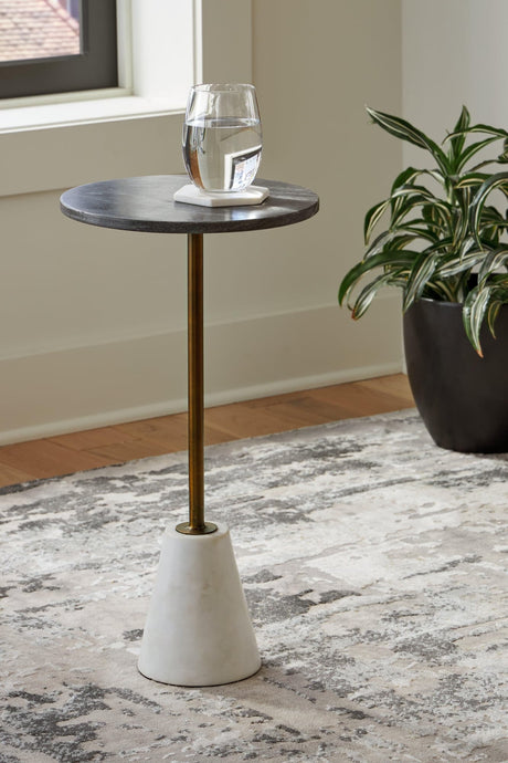 Caramont Black/White/gold Finish Accent Table A4000540 - Ella Furniture
