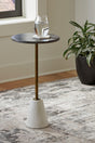 Caramont Black/White/gold Finish Accent Table A4000540 - Ella Furniture
