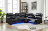 Texan Power Reclining Sectional w Bluetooth Speakers