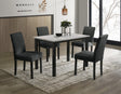 Resia Black White Rectangular Dining Room Set
