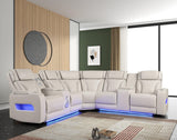 Spain Sand Power Reclining Sectional Power Headrests
