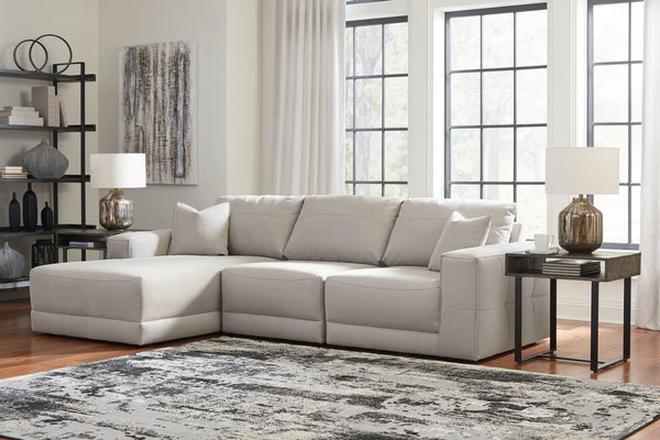 Next-gen Gaucho Gray 3-Piece Sectional Sofa With Chaise - Ella Furniture
