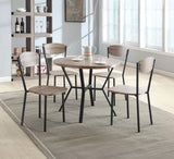 Black Graywash Round Dining Room Set