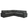 Collins 5-Piece Modular Power Reclining Sectional Dark Grey