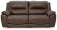 Dunleith Chocolate 2-Piece Power Reclining Loveseat - Ella Furniture