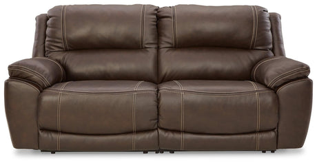 Dunleith Chocolate 2-Piece Power Reclining Loveseat - Ella Furniture