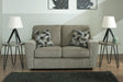 Cascilla Pewter Chenille Loveseat - Ella Furniture