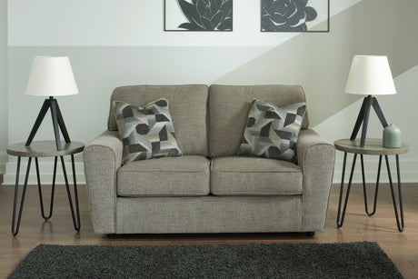 Cascilla Pewter Chenille Loveseat - Ella Furniture