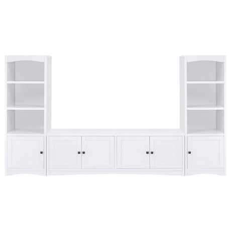 Laughlin 3-Piece Entertainment Center TV Stand White