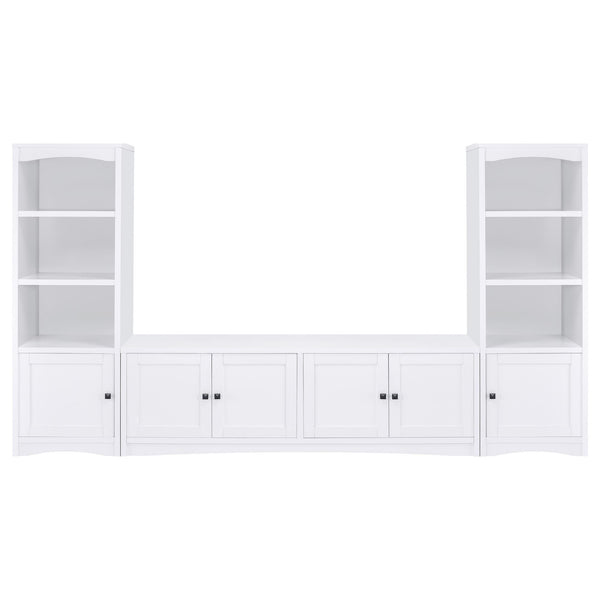 Laughlin 3-Piece Entertainment Center TV Stand White
