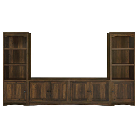Laughlin 3-Piece Entertainment Center TV Stand Dark Pine