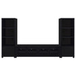 Jupiter 3-Piece Entertainment Center 79-inch TV Stand Black
