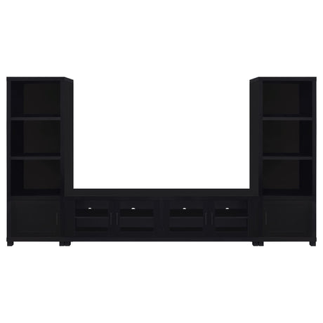 Jupiter 3-Piece Entertainment Center 79-inch TV Stand Black