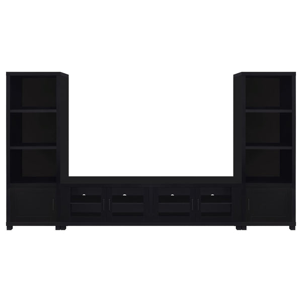 Jupiter 3-Piece Entertainment Center 79-inch TV Stand Black