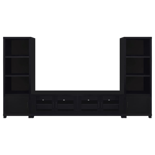 Jupiter 3-Piece Entertainment Center 79-inch TV Stand Black