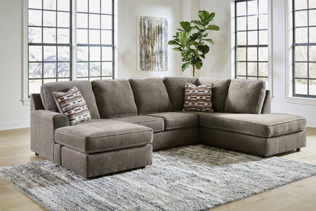 O'phannon Putty 2-Piece Sectional With Chaise - Ella Furniture