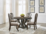 Dunkan Dark Cherry Table + 4 Chair Set