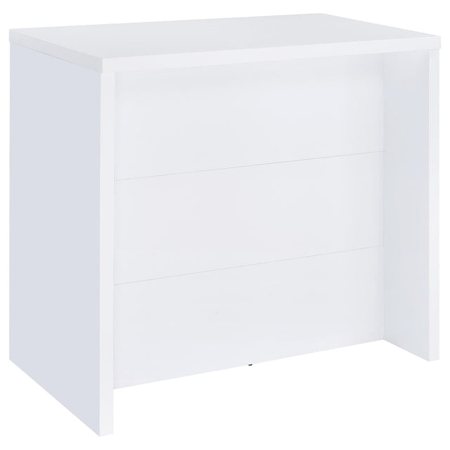 Topanga Engineered Wood Freestanding Home Bar White