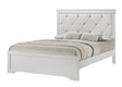 Amalia White Upholstered Tufted Panel Twin Bed