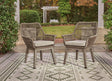 Beach Front Beige Arm Chair With Cushion (Set Of 2) - Ella Furniture