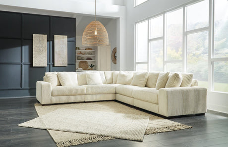 Lindyn Ivory 5-Piece Sectional - Ella Furniture