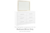 Cambeck Whitewash Bedroom Mirror - Ella Furniture