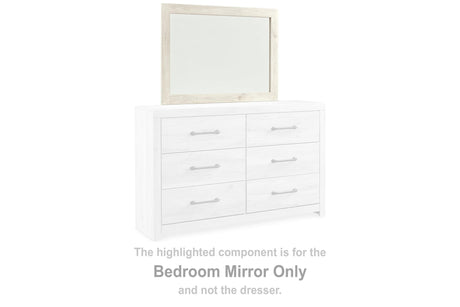 Cambeck Whitewash Bedroom Mirror - Ella Furniture