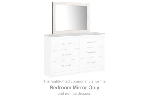 Gerridan White/Gray Bedroom Mirror - Ella Furniture