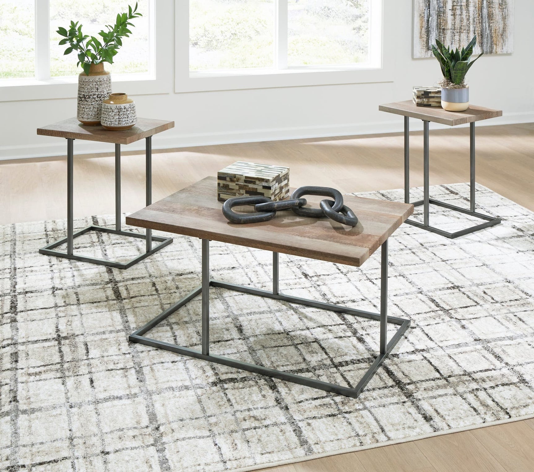 Tumar Light Brown Occasional Table Set