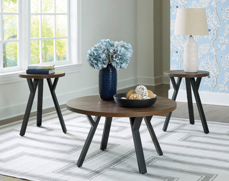 Timur Brown Occasional Table Set