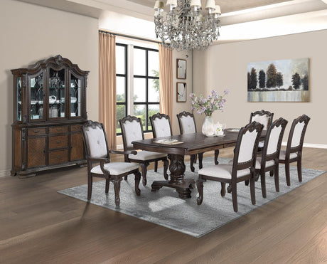 Kiera Coffee Brown Extendable Dining Room Set