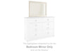 Willowton Whitewash Bedroom Mirror - Ella Furniture