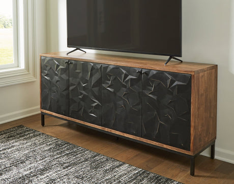 A4000649 Black Accent Cabinet 70"L