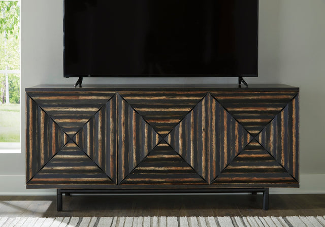 A4000573 Black Accent Cabinet 72"L