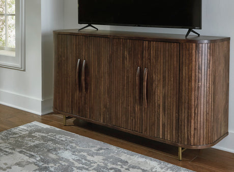 A4000571 Dark Brown Accent Cabinet 68"L