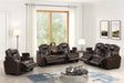 Stefano Brown Leather Gel 3-Piece Reclining Set