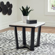 Fostead White/espresso End Table - Ella Furniture